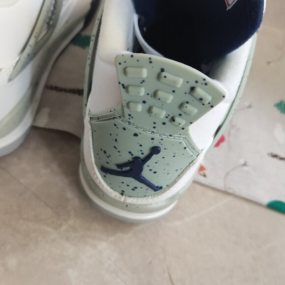 Midnight Blue Air Jordan AJ4 Sneakers - Picture 4 of 10